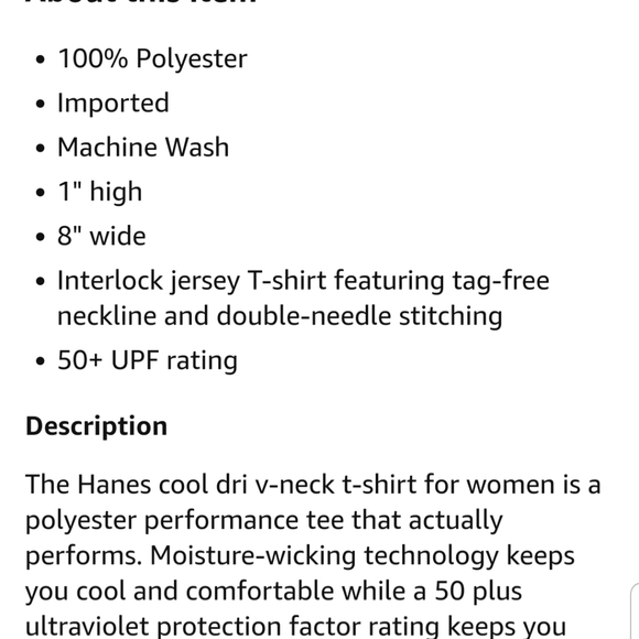 NEW Hanes Sport Cool DRI Performance V-Neck Tee 🐇 - Picture 5 of 6